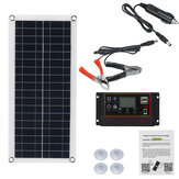 15W Solar Panel 12V Battery Charger 60A / 100A Dual USB Controller For RV Travel Car Camping