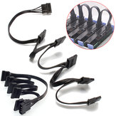 IDE Male to 5 Port Power Supply Cable 4Pin Molex to Multi SATA Port Multiplier