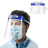 Écran facial protecteur en plastique transparent anti-buée avec masque de protection anti-éclaboussures et coussin frontal.
