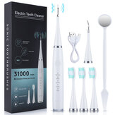 6 en 1 eléctrico Dental removedor de cálculo limpiador de dientes Dental dispositivo de limpieza de escalador de sarro Kit de higiene bucal para blanquear los dientes