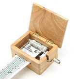 صندوق موسيقى يدوي يعمل بالمقبض بـ15لحن مع ثاقب ثقوب وأشرطة ورقية هدية عيد ميلاد