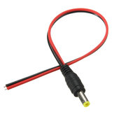 10PCS LUSTREON DC12V männliches Stromversorgungs-Kabelstecker-Kabel Stecker-Kabel 5,5 mm x 2,1 mm