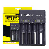 Liitokala PL4 LED Indicador inteligente rápido Ni-MH / Li-fe / Li-ion / IMR Batería Cargador 4Slots UE / US Enchufe