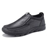 Zapatillas suaves de cuero impermeables para hombres para actividades al aire libre, caminar, correr y pescar