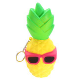 Knuffelige Coole Ananas 16cm Langzaam Rijzende Zachte Knijpbare Verzamelcadeau Decoratie Speelgoed