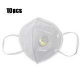 10 Adet KN95 Yüz Maskeleri PM2.5 Arıtma Anti-köpük Sıçrama Geçirmez Maske Toz Geçirmez Yüz Maskesi Solunum Valfi ile