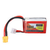 Bateria LiPo ZOP Power 11.1V 1800mAh 100C 3S com plug XT60 para drone RC