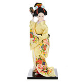 30cm Oriental Japońska Lalka Kabuki w Kimonie z Broszury Gejszy Rzeźba Figurka
