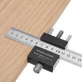Mohoo Steel Ruler Positioning Block Angle Scriber Line Marking Gauge for Ruler Locator Carpentry Scriber Measuring Woodworking Tools