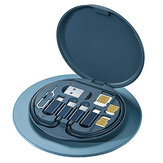 RC-190 60W Mini-Datenkabel-Aufbewahrungsbox Typ-C zu Typ-C mit USB/Android/iP-Konverter-Port Handyhalter Multifunktionsbox