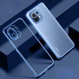 Bakeey for Xiaomi Mi 11 Case 2 in 1 Plating with Airbag Lens Protector Ultra-Thin Anti-Fingerprint Shockproof Transparent Soft TPU Protective Case Non-Original