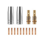 14 Stück 15AK Schweißbrenner-Verbrauchsmaterialien 0.6mm 0.8mm 0.9mm 1.0mm 1.2mm MIG-Schweißbrenner-Gasdüsen-Tipphalter von 15AK MIG MAG Schweißbrenner