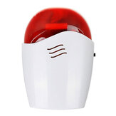 Sirene de alarme sem fio de 433MHz com luz vermelha e som de alarme de 110dB para sistema de alarme de segurança