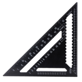 Raitool AR01 43X30X30cm Règle triangulaire impériale en alliage d'aluminium Règle triangulaire noire