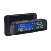System monitorowania ciśnienia w oponach samochodu TPMS z zegarem wyświetlającym czas i zasilaniem słonecznym LCD