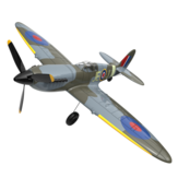 Eachine Spitfire V1 2.4GHz EPP 400mm Wingspan 6-Axis Gyro One-Key U-Turn Aerobatic Mini RC Airplane RTF for Trainer Beginner