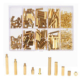 280Pcs M2.5 Hex Nut Assortment Kit Head Brass Spacing Double-pass Screw Threaded Pillar PCB Computer Motherboard StandOff Spacer