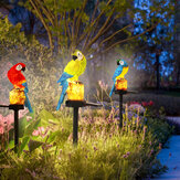 Lâmpada solar LED para gramado de papagaio à prova d'água lâmpada de paisagem para jardim Decoração externa