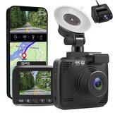 V53/V53+ Dash Cam 4K Wi-Fi integrato GPS Cruscotto per auto fotografica Registratore con UHD 2160P Visione notturna WDR grandangolare 170°