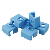 3Dプリンター用の6個の青いホットエンドヒーターブロックシリコーンカバーケースMK8
