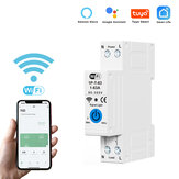 RMDZT-1PNL 63A Slimme WiFi Stroomonderbreker AAN/UIT Tijdsfunctie Kortsluitingsbeveiliging Stemcontrole Realtime Elektriciteitsverbruik Bijhouden Compatibel met Tuya Smart Life App