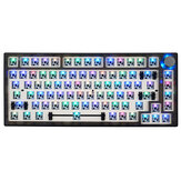 FEKER IK75 PRO Tastatur Customized Kit 82 Keys Hot Swappable 75% RGB Wired Bluetooth 5.0 2.4GHz Triple Mode PCB Mounting Plate Durchsichtige schwarze Hülle