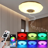 Lampe de Plafond LED RGBW Moderne avec Haut-parleur Bluetooth et Télécommande AC180-265V
