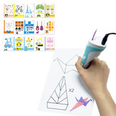 15PCS 3D Stylo d'impression Papiers double face + Modèle transparent Copier Graffiti Conseil Costume pour enfants