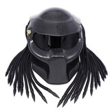Capacete de rosto inteiro para motocicleta de fibra de carbono Hunter Capacete de guerreiro leve de alta qualidade
