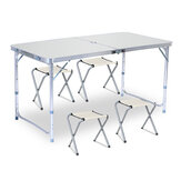 120x60cm portátil de liga de alumínio dobrável mesa cadeira com altura ajustável interna churrasqueira ao ar livre camping kit de mesa de piquenique