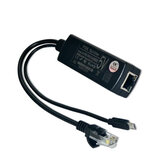 Aktiver POE-Splitter ESCAM 2.5KV mit Anti-Interferenz, 48V auf 5V 2.4A 12W, mit Micro-USB-Stecker für Raspberry Pi und Überwachungskameras