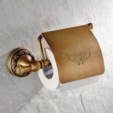 Retro Wall Mounted Antique Brass Toilet Paper Container Tissue Roll Bar Shelf Holder Bathroom 