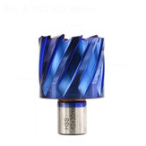 Drillpro Diamètre de coupe 12-42 mm Ouvre-trou HSS Foret à noyau Weldon Shank Nano Foret annulaire à revêtement bleu Foret creux Foret à métal