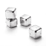 KC-ICW8 Whiskey Stone Set Reusable Food Grade Stainless Steel Wine Cooling Cube 4 Cubes