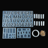 Kit de moldes de fundição de resina de epóxi de silicone de 214 peças para fazer joias de pingente DIY