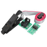 Adattatore socket clip test IC chip brucia Flash SOIC8 SOP8 8 pin passo 1,27 mm BIOS / 24 / 25 / 93 programmatore con 2 moduli di alimentazione