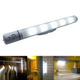 Luminária giratória com sensor de movimento e luz LED alimentada por bateria para armário, closet ou guarda-roupa