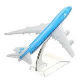 Novo modelo de avião de metal de 16 cm, avião B747 KLM, brinquedo de mesa em escala