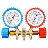3FT AC Diagnostic Manifold Freon Gauge Set for R134A R12, R22, R502 Refrigerants, with Couplers and Acme Adapter
