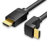 Vention HDMI Cable Video Cable 4K 3D HD2.0 Elbow Design Audio Vido Synchronous HDR 18Gbps Bandwidth 1M 2M 3M