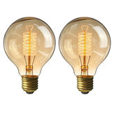 Kingso 2Pcs E27 220V 40W Lámpara de filamento de tungsteno Ámbar Edison Retro Series Lámpara de filamento de tungsteno
