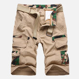 Men Camouflage Multi Pockets Militär Outdoor Relaxed Tooling Shorts