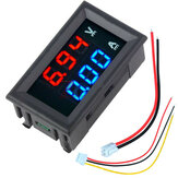 Geekcreit® Mini digitális feszültségmérő ampermérő DC 100V 10A Feszültségmérő áramerősségmérő teszter Kék + Piros duális LED kijelző