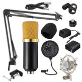 Microfone condensador BM700 para gravação de som, kit com suporte antichoque para rádio, canto, gravação KTV Karaoke