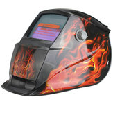 Большой огненный сварочный шлем с автоматическим затемнением для дуговой, ТИГ- и МИГ-сварки и шлифовки
