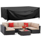 KING DO WAY 242x182x100CM Cubierta de muebles de camping de Oxford 600D anti-UV antipolvo para sofá de mesa protector de 8-10 asientos de jardín piano