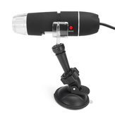 Microscopio digitale USB 1000X a 8 LED, boroscopio, videocamera magnificatore con supporto