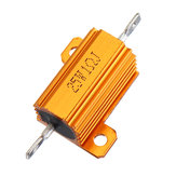 10pcs RX24 25W 1R 1RJ Metal Aluminum Case High Power Resistor Golden Metal Shell Case Heatsink Resistance Resistor