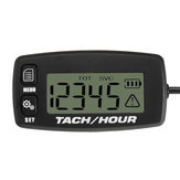 Backlit LCD Digital Tach Hour Meter Tachometer Waterproof 2/4 Stroke Engine