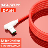 Bakeey 5A USB naar Type-C Warp Dash Snel opladen datakabel 90 ° elleboogkoord voor OnePlus 8 OnePlus 8 Pro